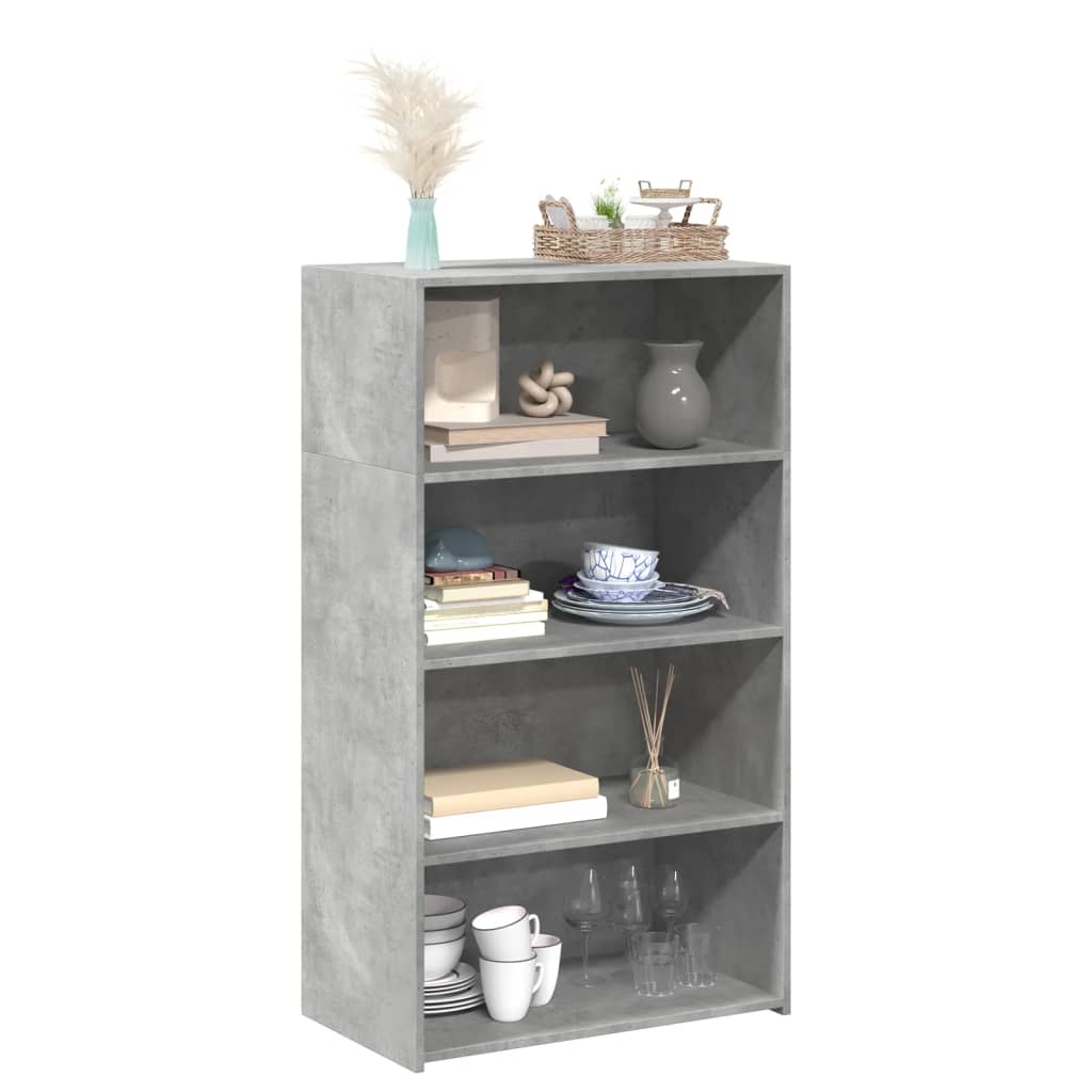 vidaXL Highboard Concrete Grey 70x41x124 cm Engineered Wood