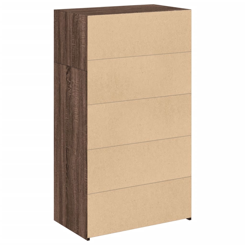vidaXL Highboard Brown Oak 70x41x124 cm Engineered Wood