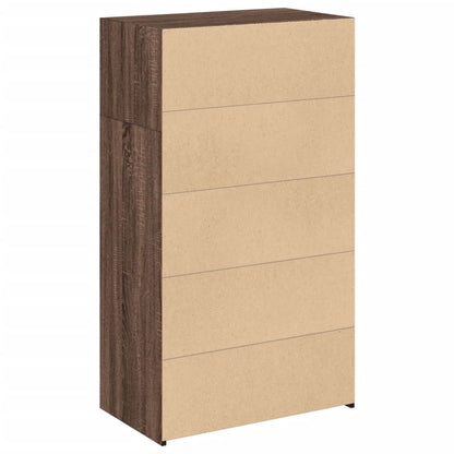 vidaXL Highboard Brown Oak 70x41x124 cm Engineered Wood