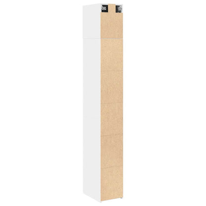 vidaXL Slim Storage Cabinet White 30x42.5x225 cm Engineered Wood