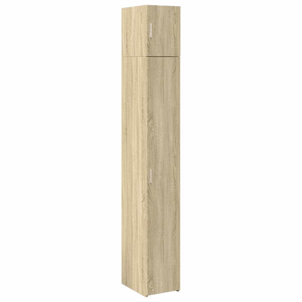 vidaXL Slim Storage Cabinet Sonoma Oak 30x42,5x225 cm Engineered Wood