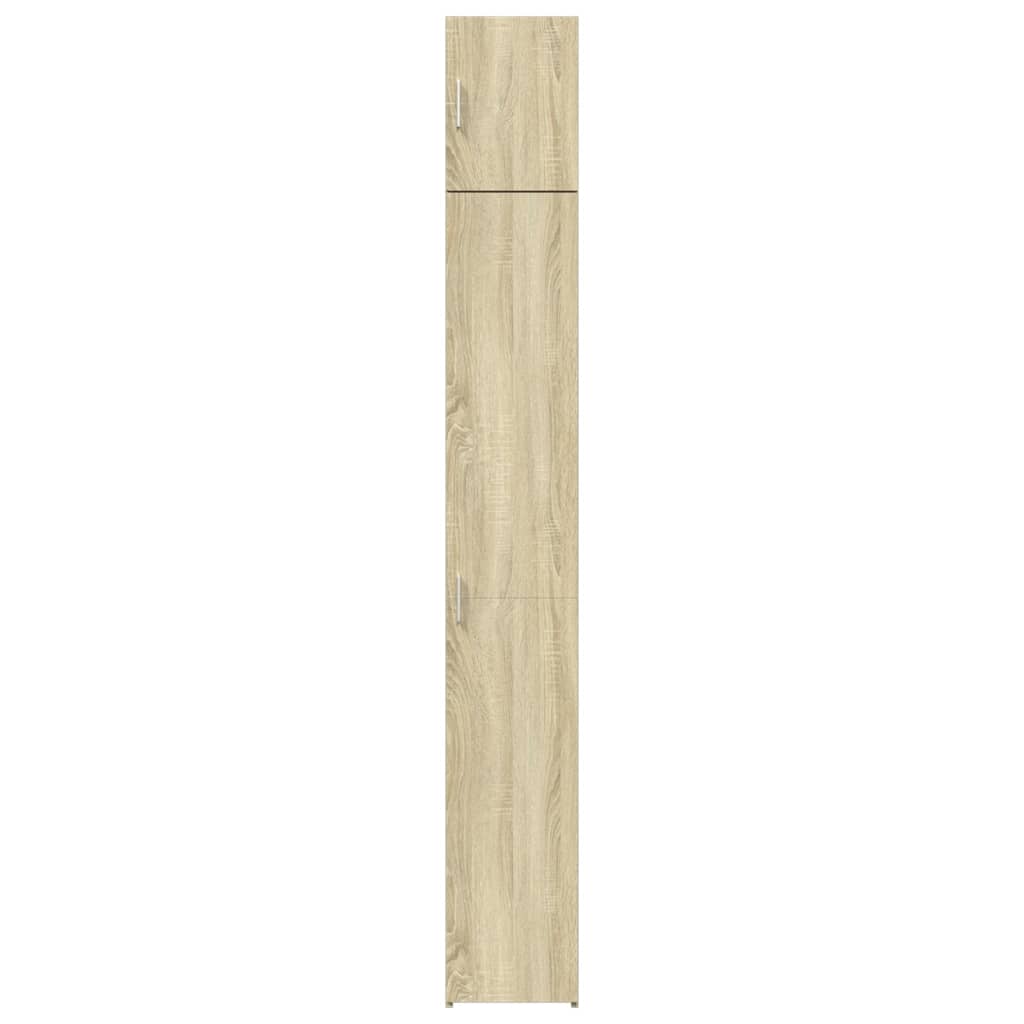 vidaXL Slim Storage Cabinet Sonoma Oak 30x42.5x225 cm Engineered Wood