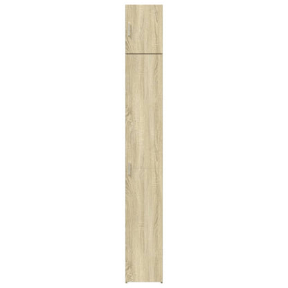 vidaXL Slim Storage Cabinet Sonoma Oak 30x42.5x225 cm Engineered Wood