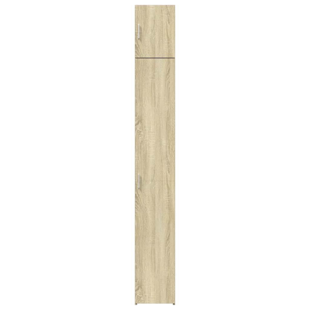 vidaXL Slim Storage Cabinet Sonoma Oak 30x42,5x225 cm Engineered Wood