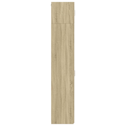 vidaXL Slim Storage Cabinet Sonoma Oak 30x42.5x225 cm Engineered Wood