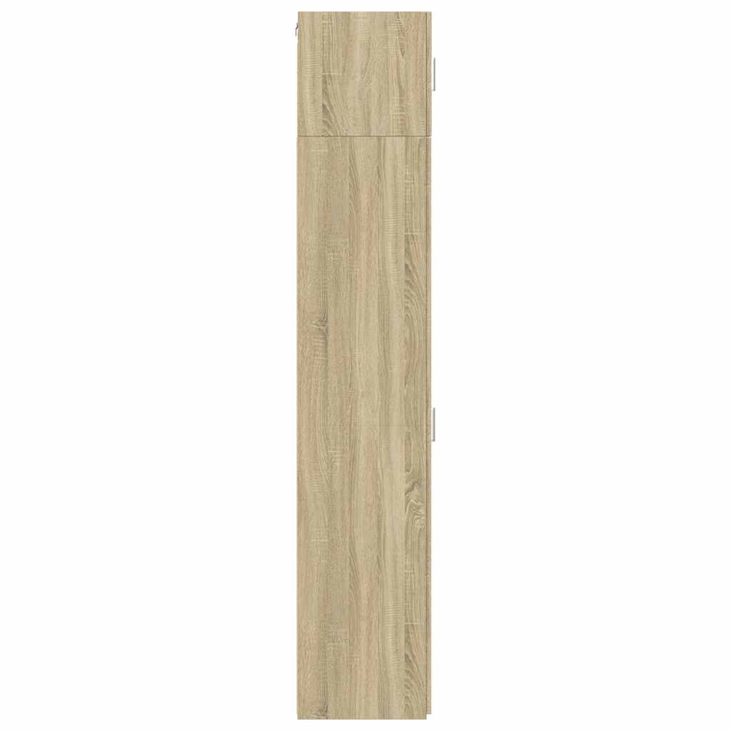 vidaXL Slim Storage Cabinet Sonoma Oak 30x42,5x225 cm Engineered Wood