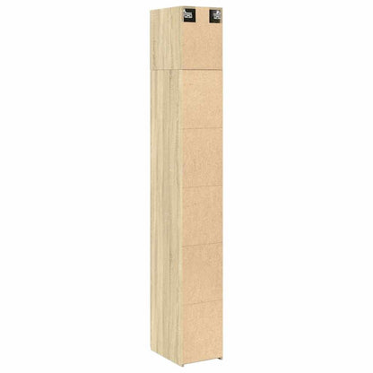 vidaXL Slim Storage Cabinet Sonoma Oak 30x42,5x225 cm Engineered Wood