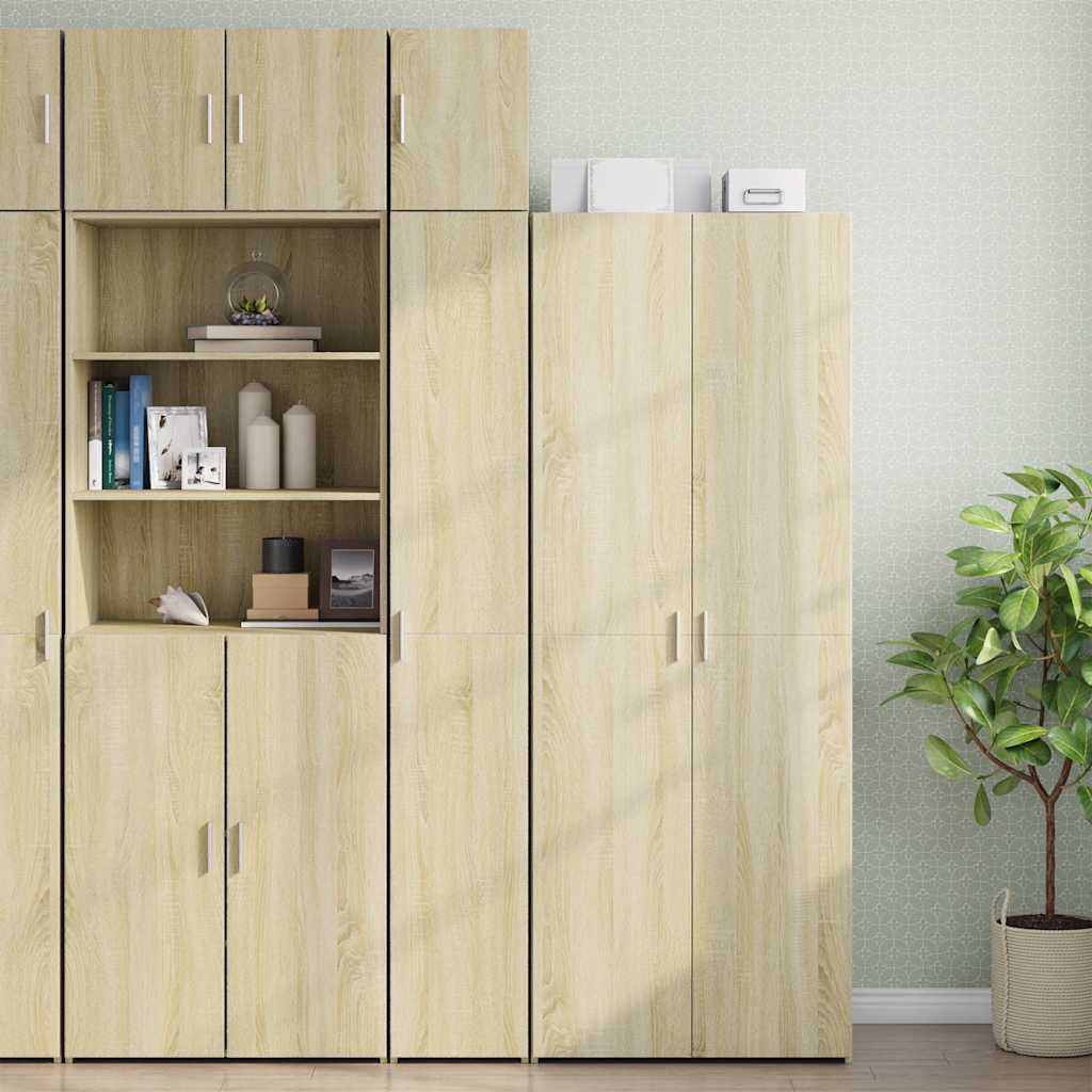 vidaXL Slim Storage Cabinet Sonoma Oak 30x42,5x225 cm Engineered Wood