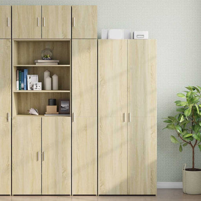 vidaXL Slim Storage Cabinet Sonoma Oak 30x42,5x225 cm Engineered Wood