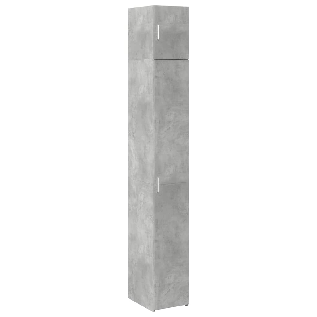 vidaXL Slim Storage Cabinet Concrete Grey 30x42.5x225 cm