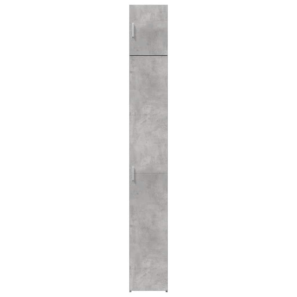 vidaXL Slim Storage Cabinet Concrete Grey 30x42.5x225 cm