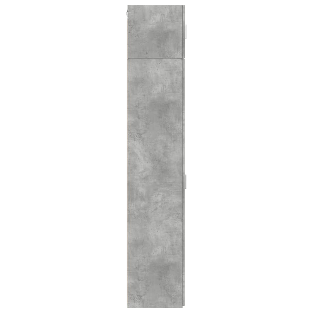 vidaXL Slim Storage Cabinet Concrete Grey 30x42.5x225 cm Engineered Wood