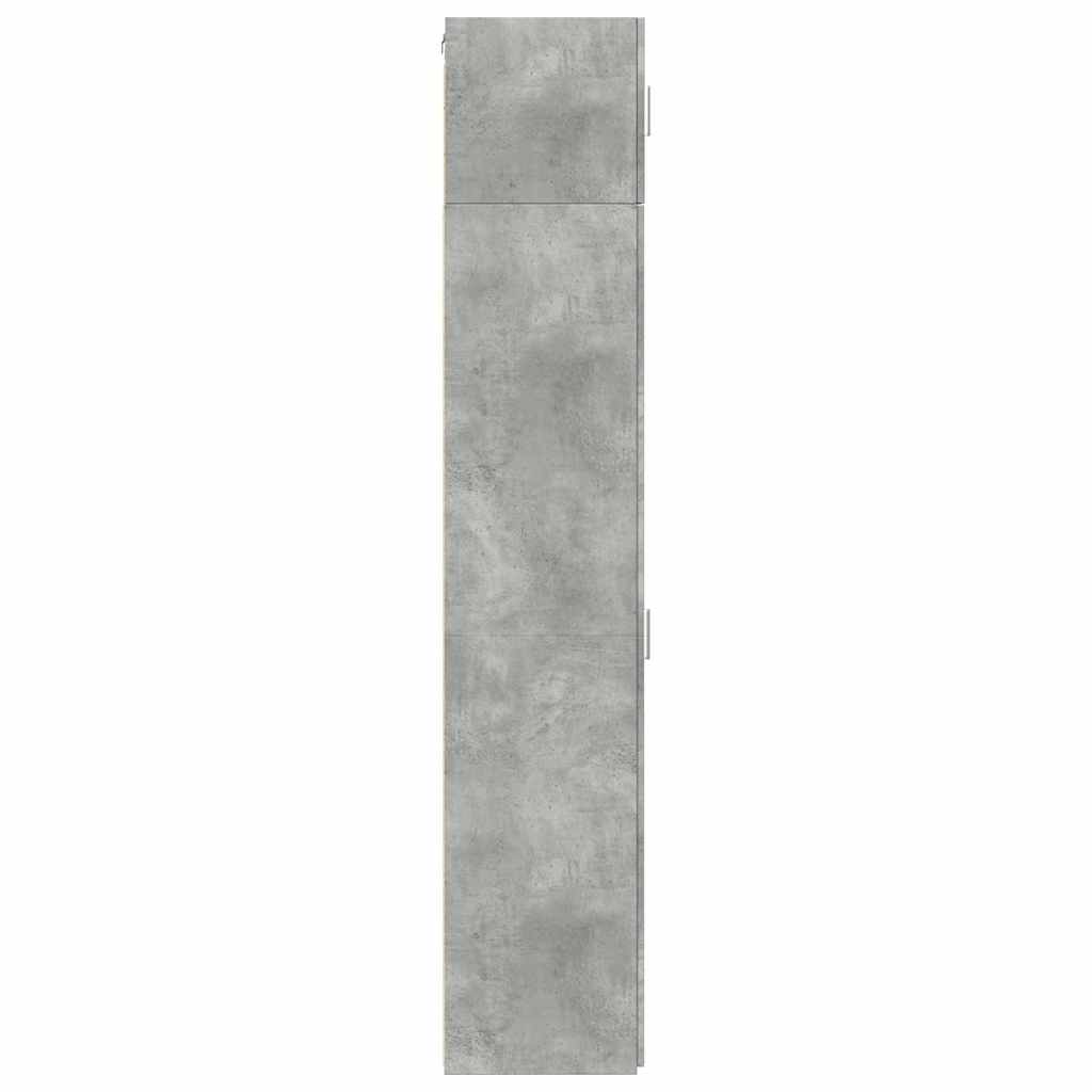 vidaXL Slim Storage Cabinet Concrete Grey 30x42.5x225 cm