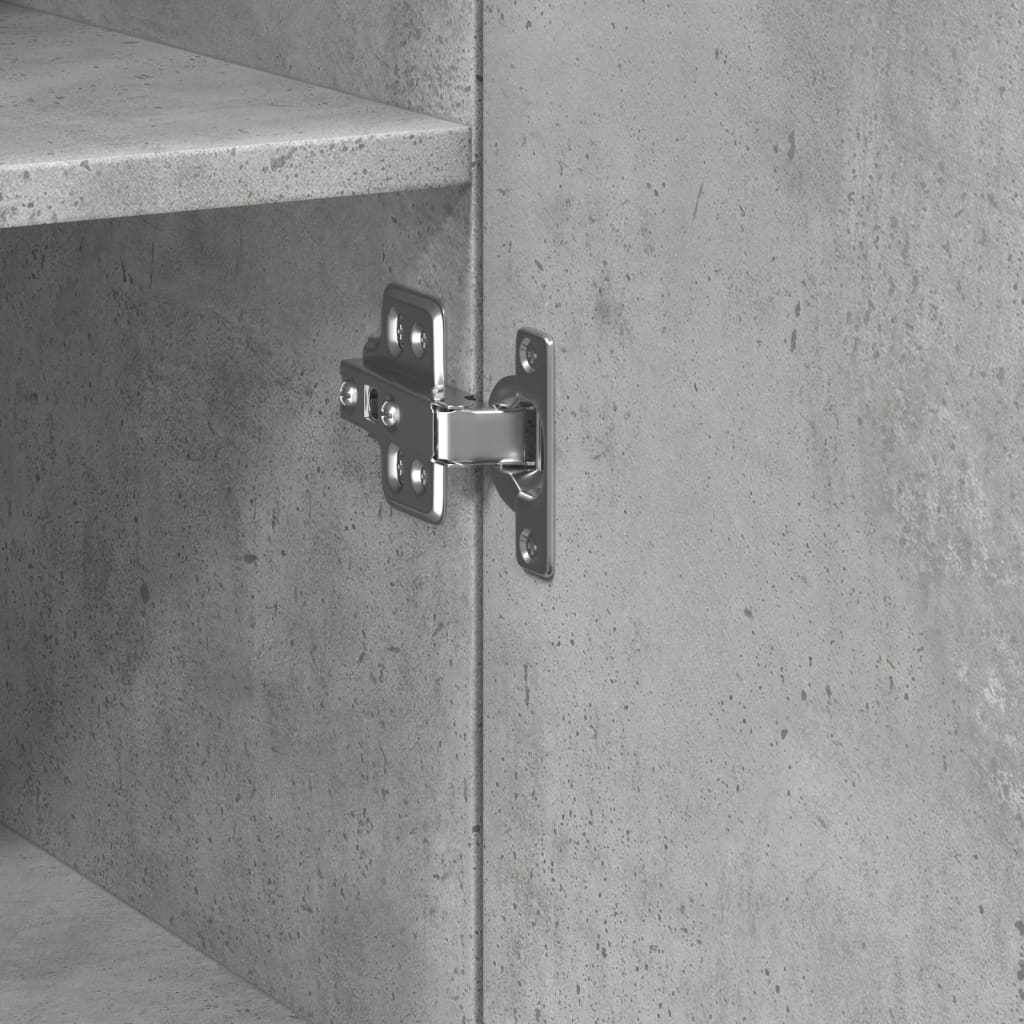 vidaXL Slim Storage Cabinet Concrete Grey 30x42.5x225 cm Engineered Wood