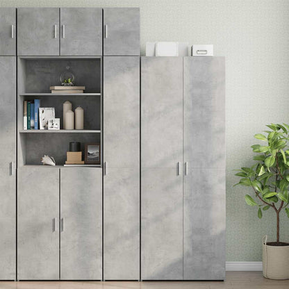 vidaXL Slim Storage Cabinet Concrete Grey 30x42.5x225 cm
