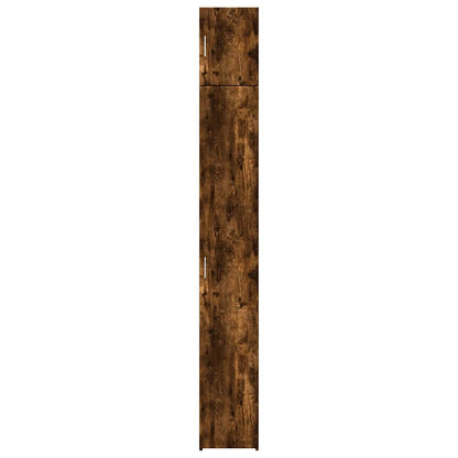 vidaXL Slim Storage Cabinet Smoked Oak 30x42,5x225 cm Engineered Wood