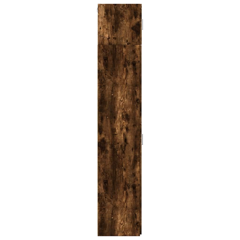 vidaXL Slim Storage Cabinet Smoked Oak 30x42,5x225 cm Engineered Wood