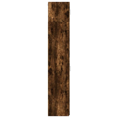 vidaXL Slim Storage Cabinet Smoked Oak 30x42,5x225 cm Engineered Wood