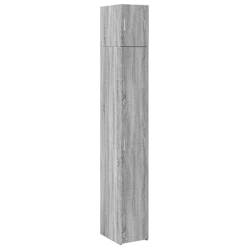 vidaXL Slim Storage Cabinet Grey Sonoma 30x42,5x225 cm Engineered Wood