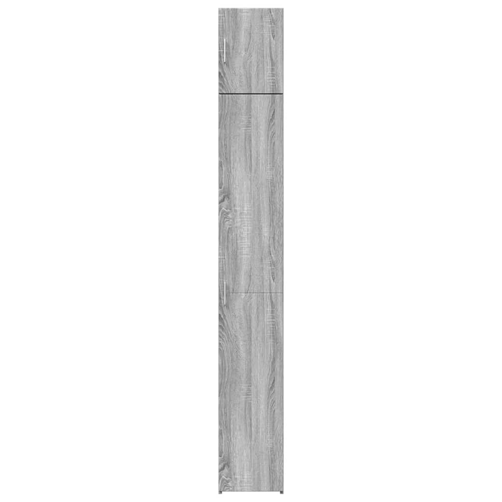vidaXL Slim Storage Cabinet Grey Sonoma 30x42,5x225 cm Engineered Wood