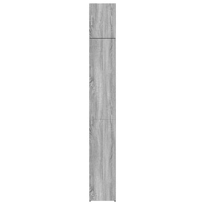 vidaXL Slim Storage Cabinet Grey Sonoma 30x42,5x225 cm Engineered Wood