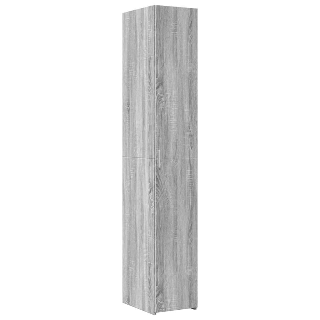 vidaXL Slim Storage Cabinet Grey Sonoma 30x42,5x225 cm Engineered Wood