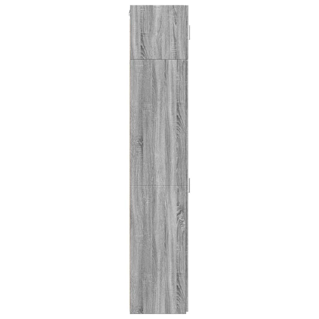 vidaXL Slim Storage Cabinet Grey Sonoma 30x42,5x225 cm Engineered Wood