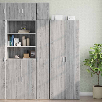 vidaXL Slim Storage Cabinet Grey Sonoma 30x42,5x225 cm Engineered Wood