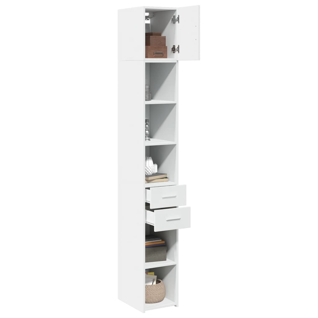 vidaXL Slim Storage Cabinet White 30x42,5x225 cm Engineered Wood