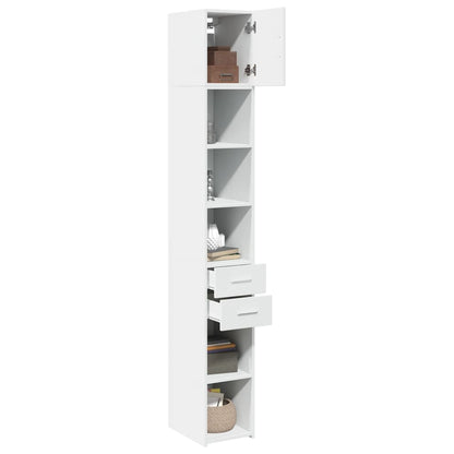 vidaXL Slim Storage Cabinet White 30x42,5x225 cm Engineered Wood