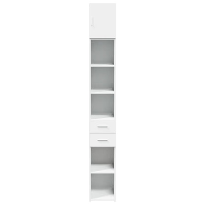 vidaXL Slim Storage Cabinet White 30x42,5x225 cm Engineered Wood