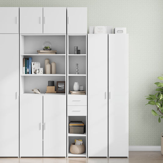vidaXL Slim Storage Cabinet White 30x42,5x225 cm Engineered Wood
