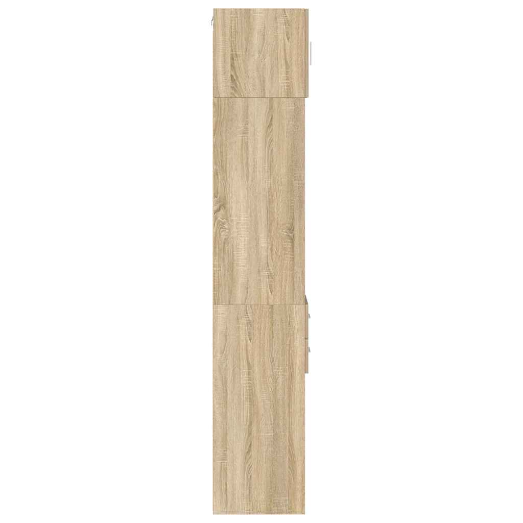 vidaXL Slim Storage Cabinet Sonoma Oak 30x42.5x225 cm Engineered Wood
