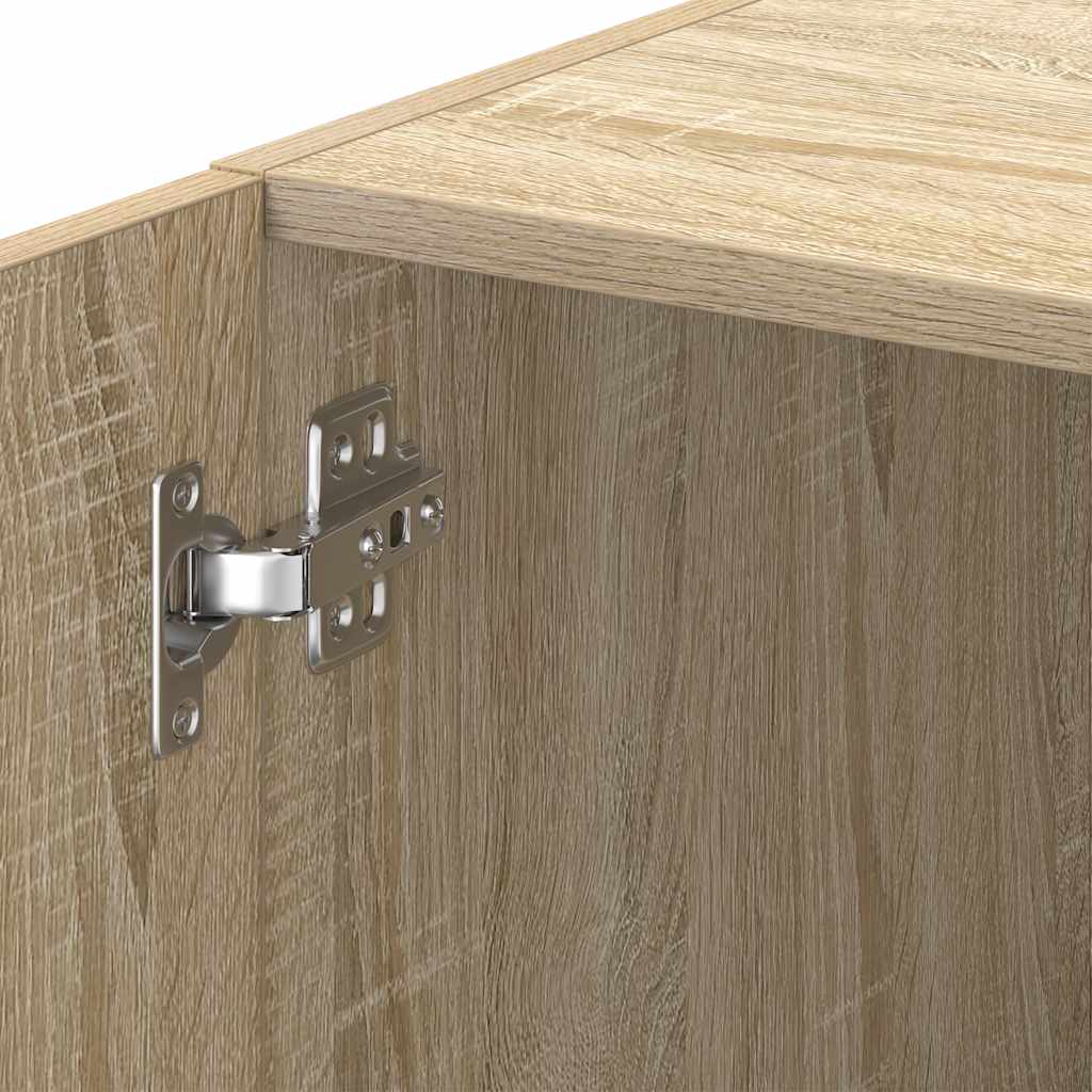 vidaXL Slim Storage Cabinet Sonoma Oak 30x42.5x225 cm Engineered Wood