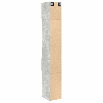 vidaXL Slim Storage Cabinet Concrete Grey 30x42.5x225 cm Engineered Wood