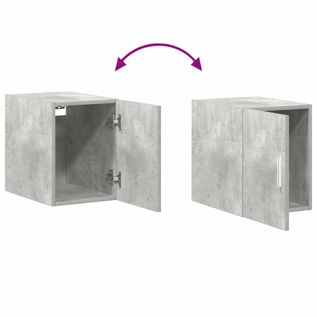 vidaXL Slim Storage Cabinet Concrete Grey 30x42.5x225 cm Engineered Wood