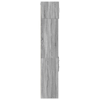 vidaXL Slim Storage Cabinet Grey Sonoma 30x42,5x225 cm Engineered Wood