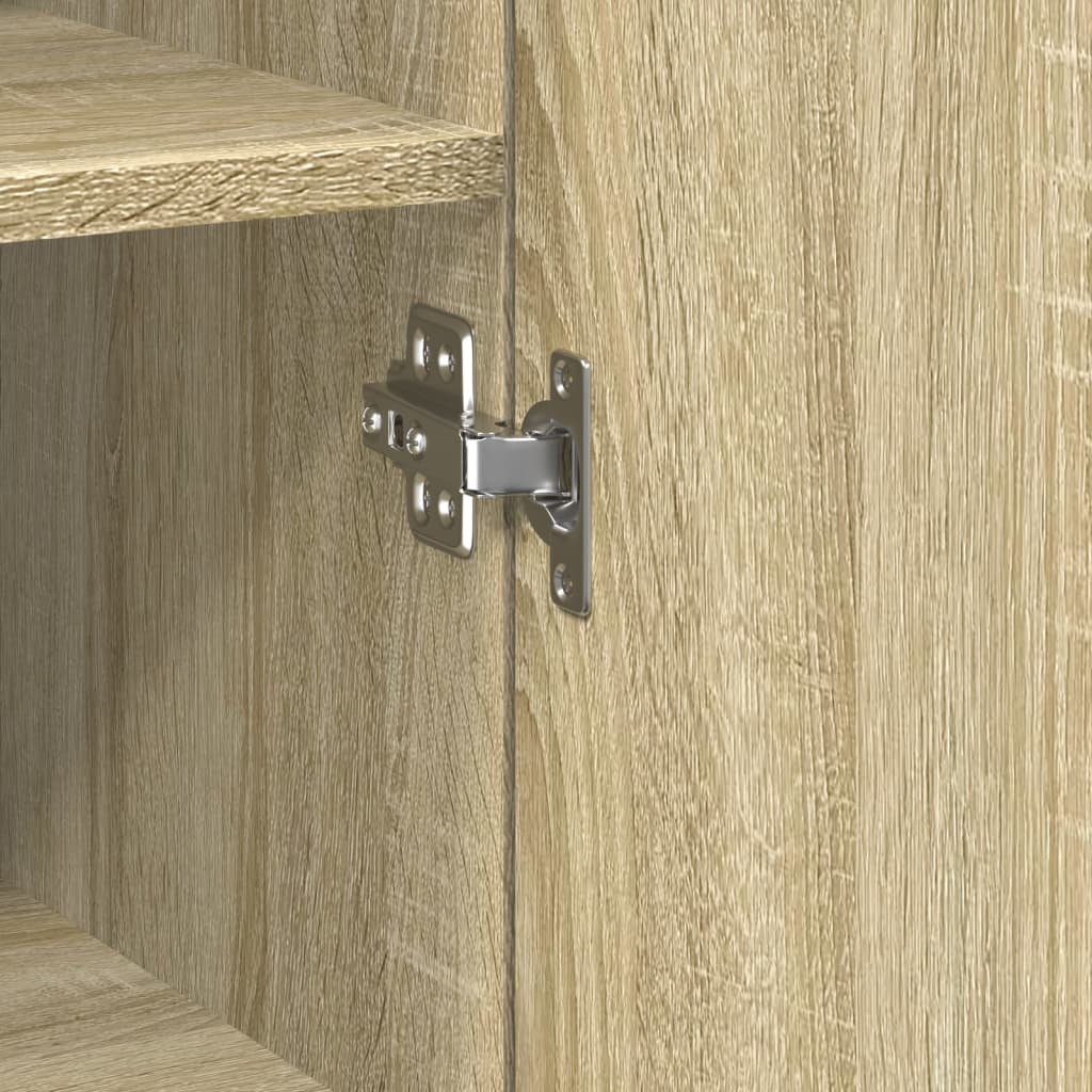 vidaXL Slim Storage Cabinet Sonoma Oak 40x42,5x225 cm Engineered Wood