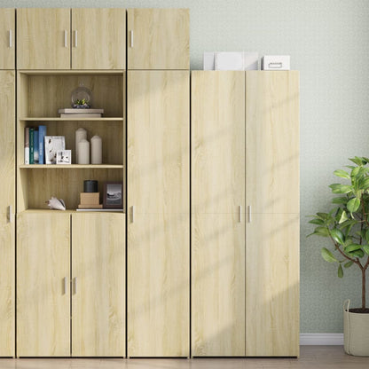 vidaXL Slim Storage Cabinet Sonoma Oak 40x42.5x225 cm Engineered Wood