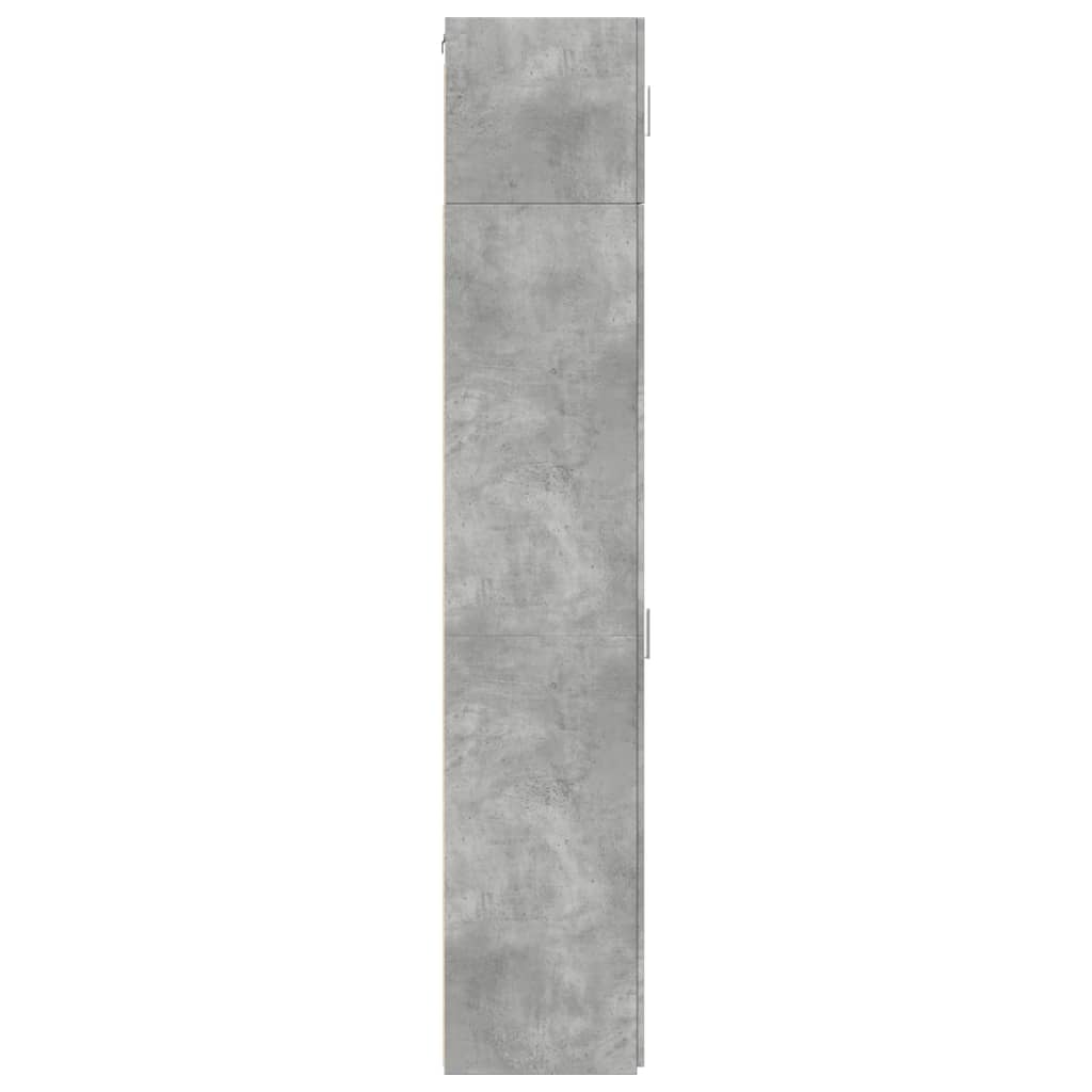 vidaXL Slim Storage Cabinet Concrete Grey 40x42.5x225 cm Engineered Wood