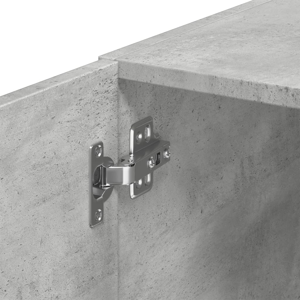 vidaXL Slim Storage Cabinet Concrete Grey 40x42.5x225 cm Engineered Wood