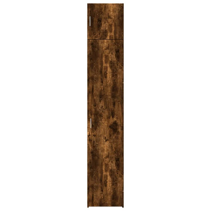 vidaXL Slim Storage Cabinet Smoked Oak 40x42.5x225 cm Engineered Wood