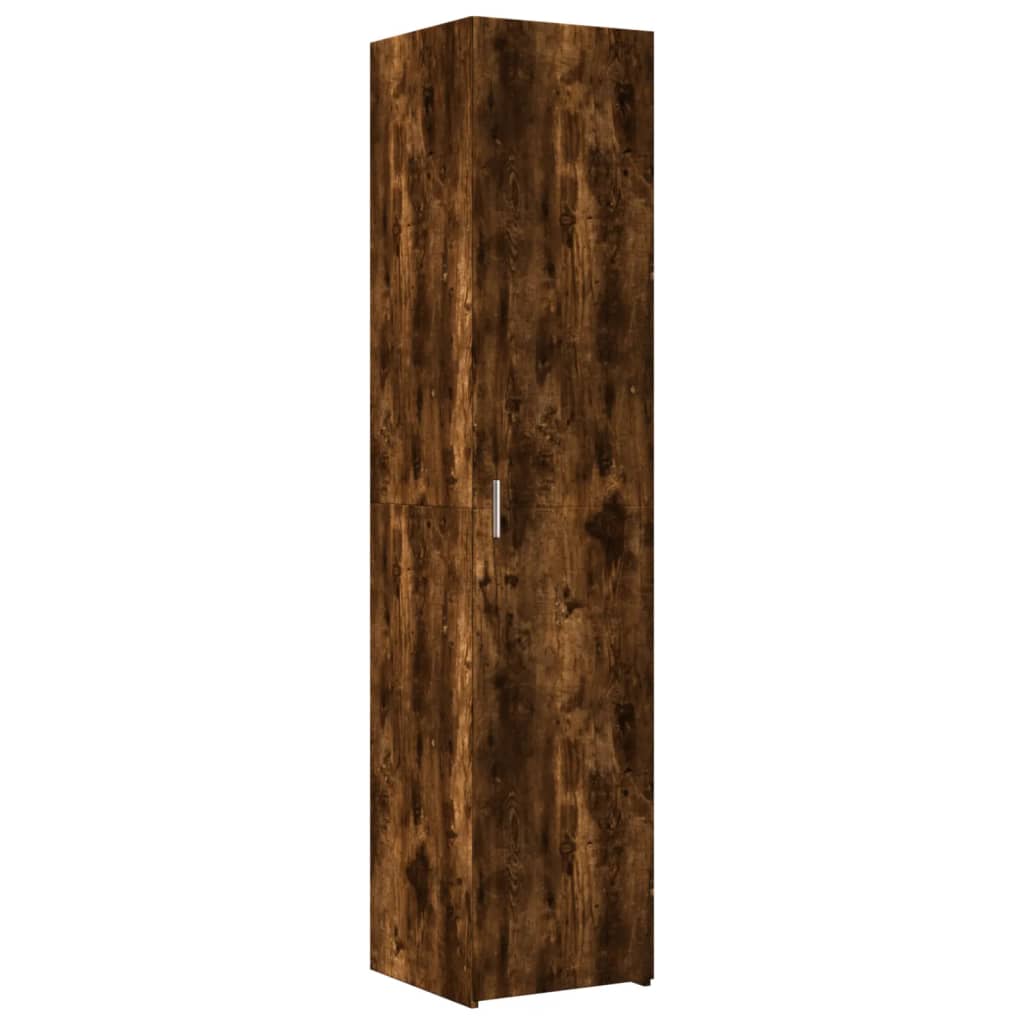 vidaXL Slim Storage Cabinet Smoked Oak 40x42.5x225 cm Engineered Wood