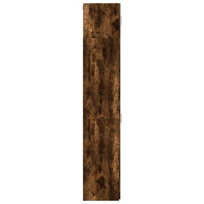 vidaXL Slim Storage Cabinet Smoked Oak 40x42,5x225 cm Engineered Wood