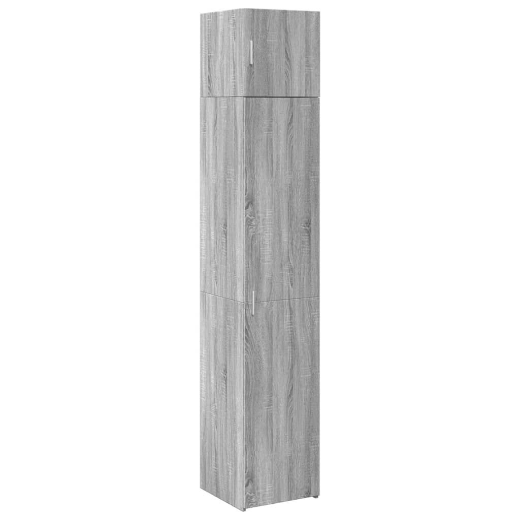 vidaXL Slim Storage Cabinet Grey Sonoma 40x42,5x225 cm Engineered Wood