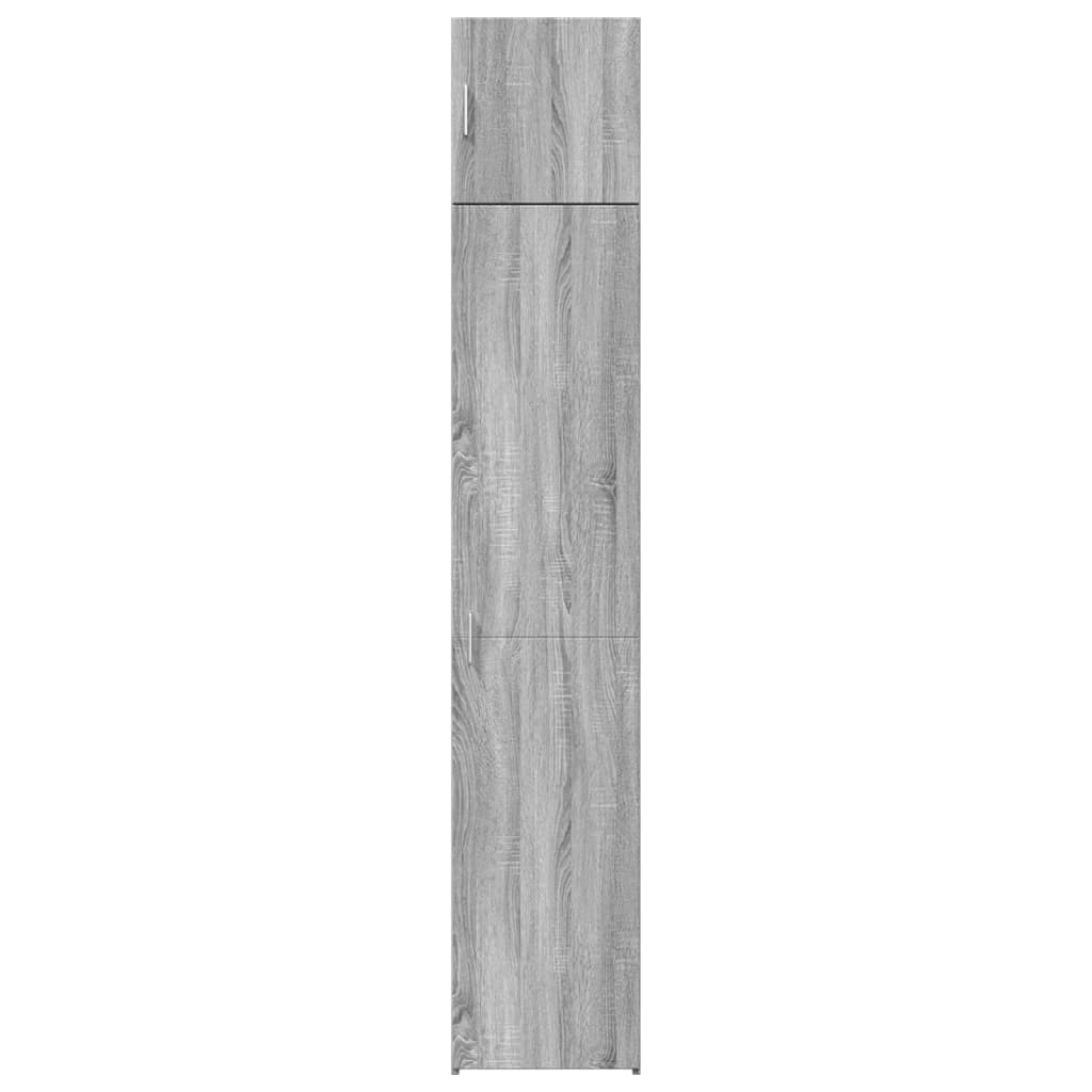 vidaXL Slim Storage Cabinet Grey Sonoma 40x42,5x225 cm Engineered Wood