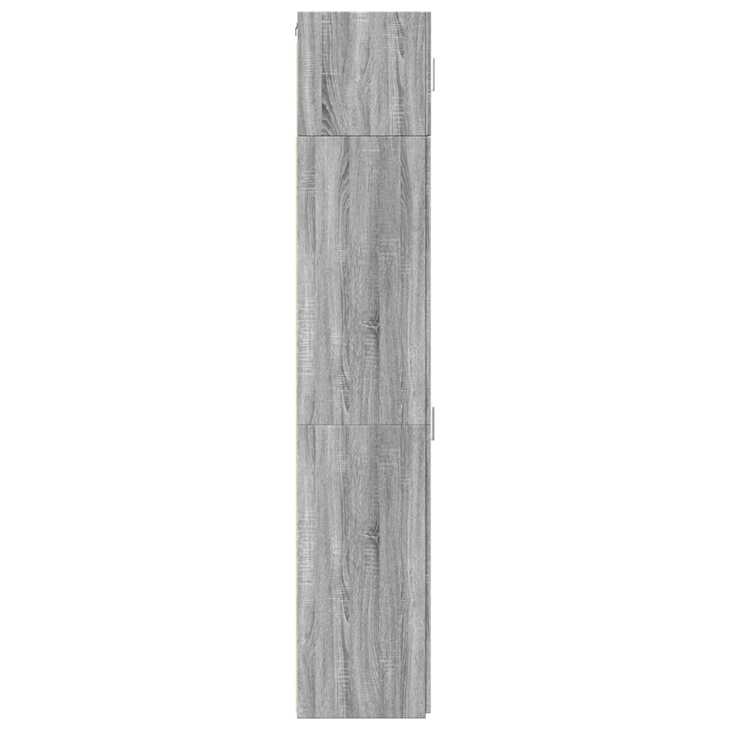 vidaXL Slim Storage Cabinet Grey Sonoma 40x42,5x225 cm Engineered Wood
