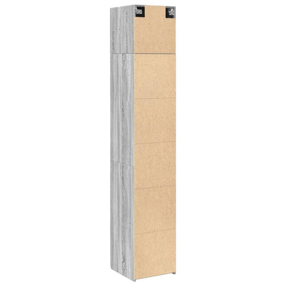 vidaXL Slim Storage Cabinet Grey Sonoma 40x42,5x225 cm Engineered Wood