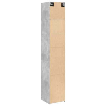 vidaXL Slim Storage Cabinet Concrete Grey 40x42.5x225 cm Engineered Wood