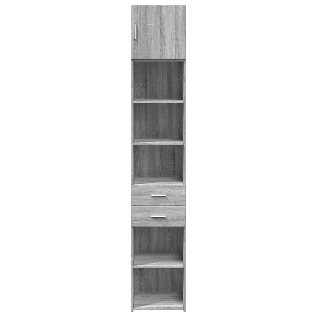 vidaXL Slim Storage Cabinet Grey Sonoma 40x42,5x225 cm Engineered Wood